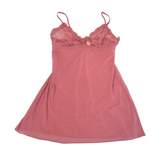 Cosabella Other - Cosabella Babydoll Chemise Lace Trim Mesh Nightgown Rose Pink Made Italy Small